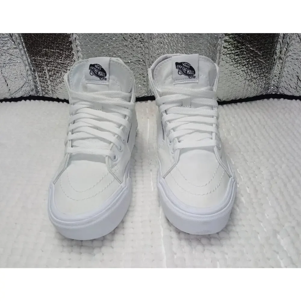 VANS Sk8-Hi Tapered High Top White Women Canvas Sneakers Skate Size M 5.5 W 7